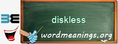WordMeaning blackboard for diskless